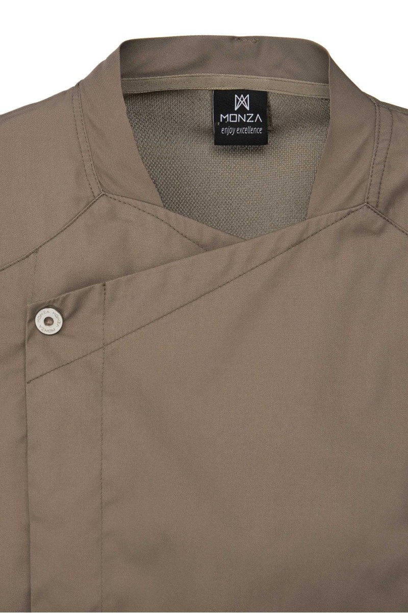 Detalle cuello y cierre de chaquetilla MONZA 4124
