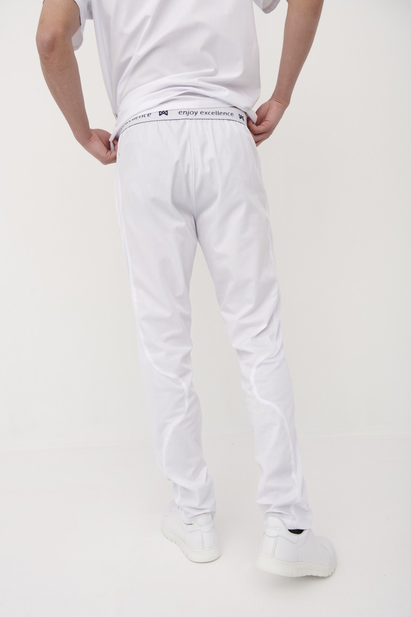 Pantalón sanitario MONZA Drago 13.02 Color Blanco Modelo Posterior