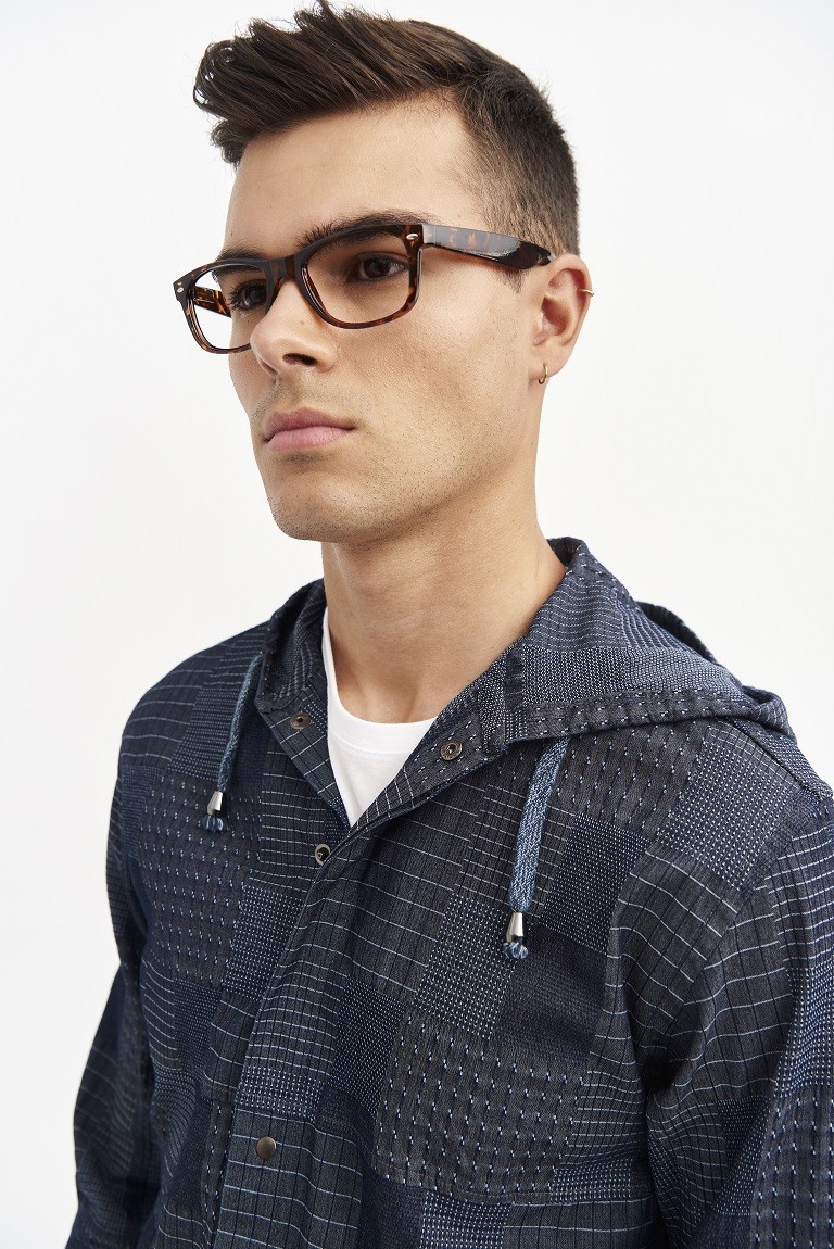 Camisa Jacquard con capucha denim MONZA 2039