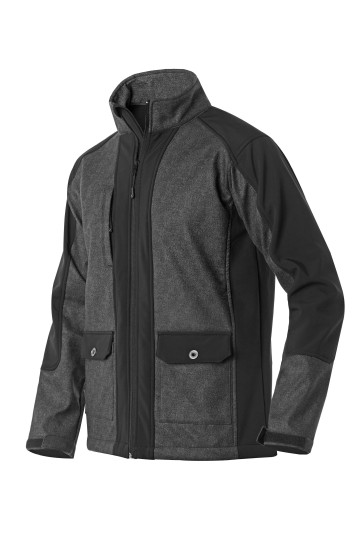 Softshell MONZA 4817 Color Gris/Negro Frontal